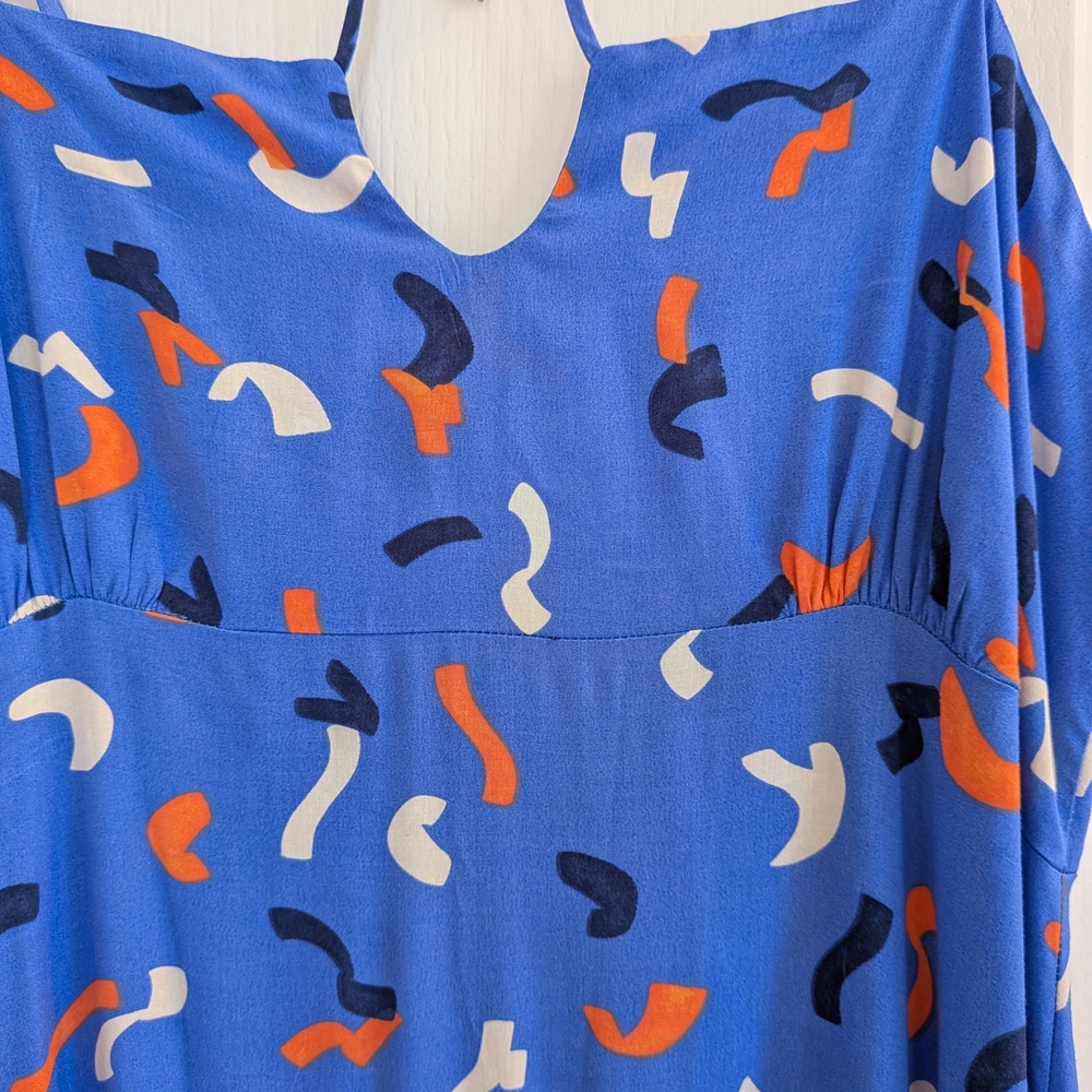 Blue Abstract Pattern Maxi Dress - Picture 3 of 12